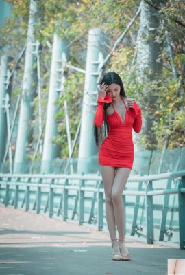 Ragazza taiwanese con belle gambe-Xu Lingling album fotografico all’aperto (9) (100P)