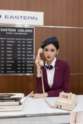 La giovane hostess carina ed elegante renderà sicuramente piacevole il tuo viaggio – Wang Xinyi (36P)