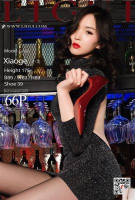 [Ligui Bellezza su Internet] 20180421 Le bellissime gambe della modella Xiao Ge in calze nere al bar[67P]
