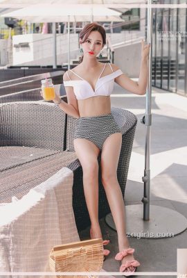 La modella coreana Yeon Ji-eun forse costume da bagno da spiaggia 4 (99P)