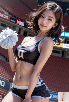 Generazione AI~AI OFUG-Ha fatto il cosplay di una cheerleader (Capitano 她裝艮啦啦)