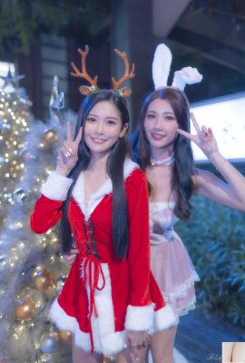 (Capitolo extra sulle belle gambe) La modella di bellezza con le gambe lunghe Xu Huiling, ragazza di Natale con i tacchi alti e le belle gambe (103P