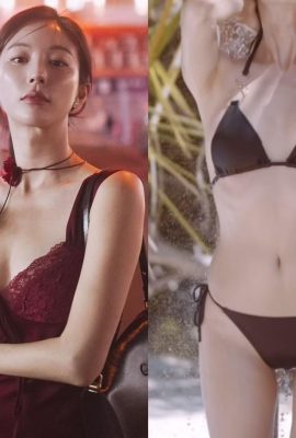 La modella numero uno della Corea del Sud è stata spruzzata d'acqua in un bikini scuro! Guarda la scena bagnata su Internet (11P)