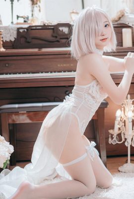 Hualing sexy cosplay di seta bianca bellissime gambe e piedi foto di calze sexy (19P)