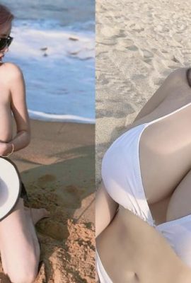 La più potente bomba dal volto di Barbie “Yuan Xin” ha un'inebriante curva a S sulla spiaggia, mostrando il suo seno arrogante e bellissimo. Non sa cosa fare quando vede i suoi occhi (44P).