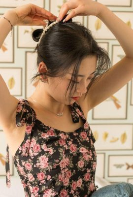 Modelo chinês Set fotografico privato per il corpo della ragazza con occhiali PKG (2021.08.02)-03 (107P)