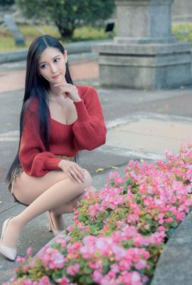 (Beauty Legs Extra) Modella di bellezza con le gambe lunghe Xu Huiling, pantaloncini di pelle, tacchi alti e belle gambe (87P)