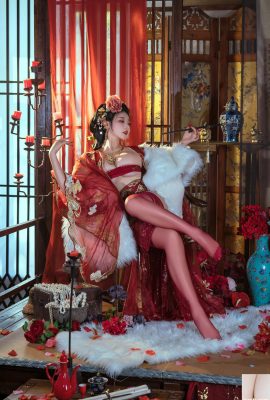 Coser beauty Yunxi Xi Naitao e Naixijiang bel bordello tema romantico sorelle sexy abito classico maestro mostra figura paffuta foto seducente