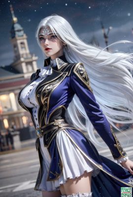 (Ai generato) i tangmen senza peer Ling Luochen White Hair 1