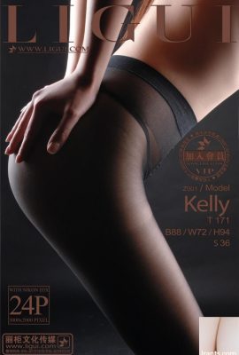(Ligui Internet Beauty) Ligui ha una bella foto della seta nera di Xiao Ding nel cielo Kelly (25p)