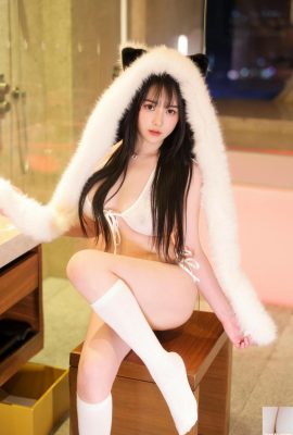 (Collezione Internet) Soft Love – Xiuren Model White Kitten (73p)