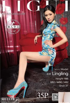 (Ligui Internet Beauty-Lingling) Sexy Cheongsam High Heels Bellissimi gambe (36p)