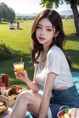 Fare un picnic con le ragazze