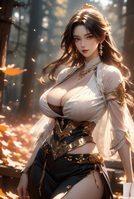 Maiden (giovane donna nella foresta di acero)