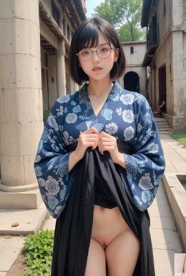 ragazza in kimono