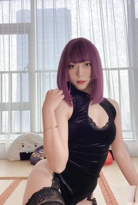 (Collezione online) Money Lenglen – Gonna in pizzo cheongsam a taglio alto (107P)