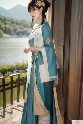 Ragazza cinese in stile Ming